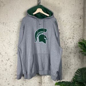 Michigan State Spartans 00s Nike Team Center Check XL Hoodie